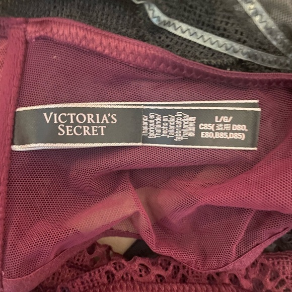 Victorias Secret Very Sexy Burgundy Lace Bralette Size‎ Large - Picture 4 of 5
